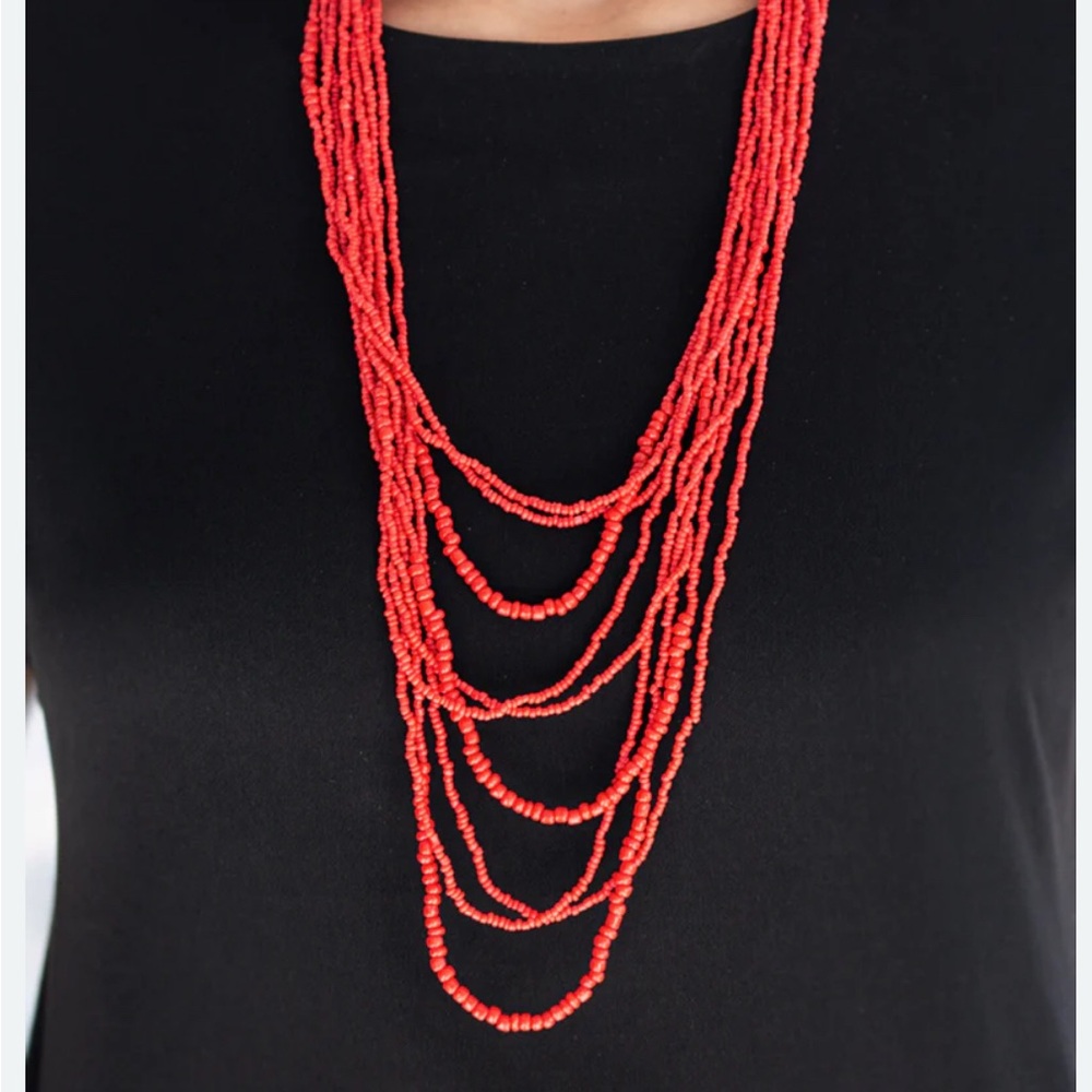 Red Beaded necklace